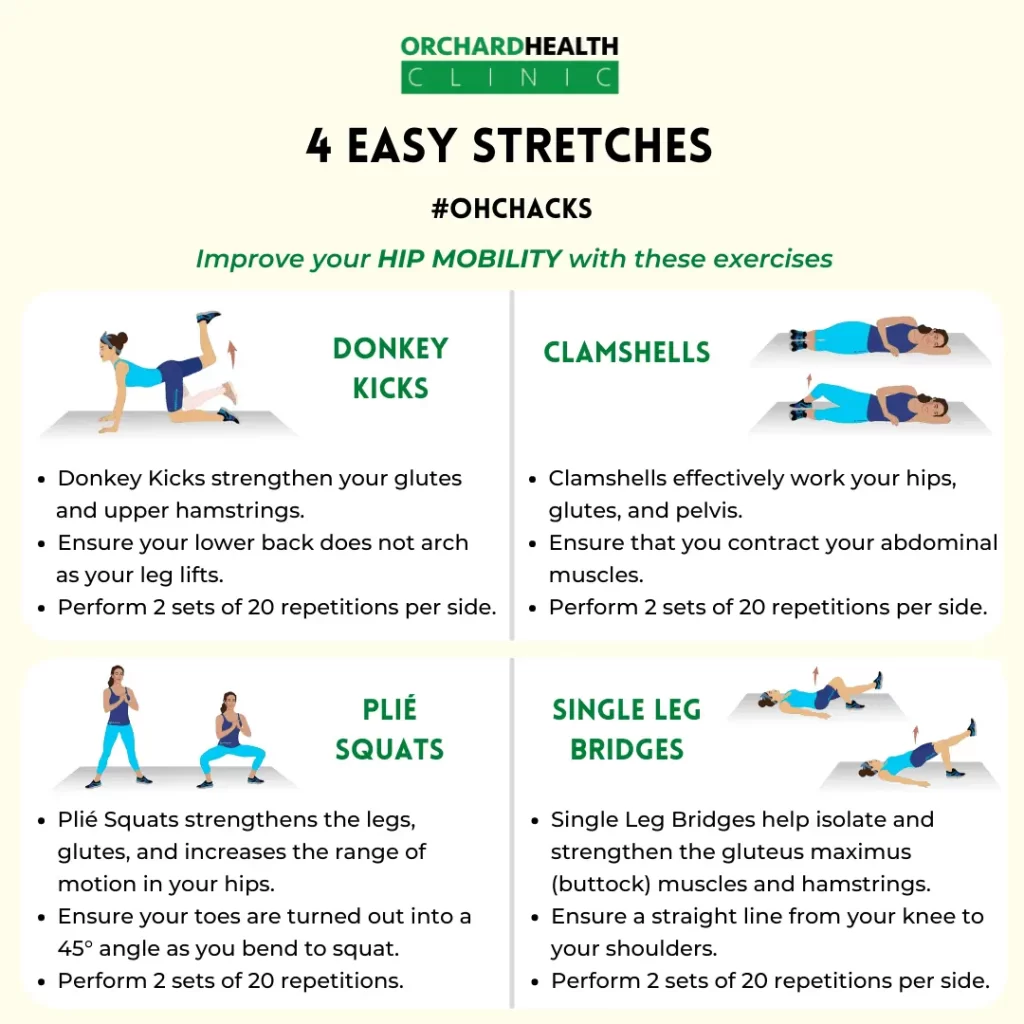 4 Easy Stretches To Improve Hip Mobility | Orchard Health Clinic